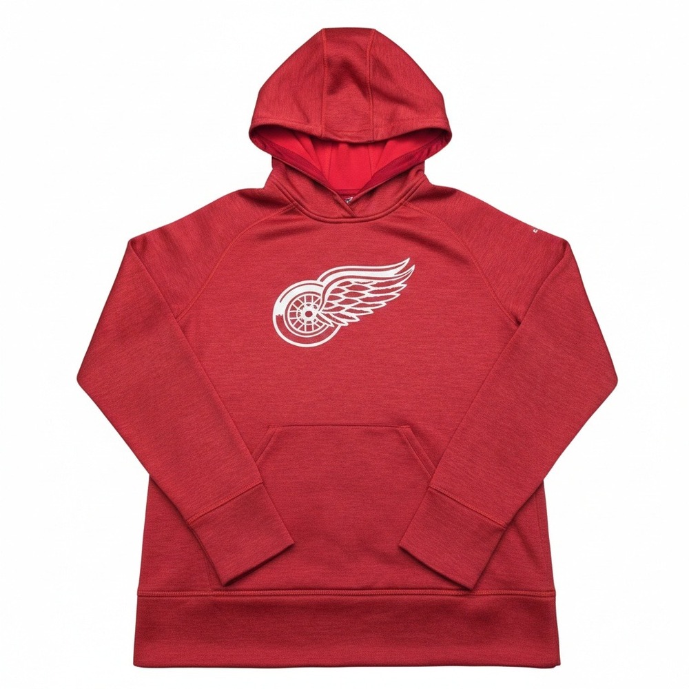 Detroit Red Wings Adidas Women's Hoodie‎ Large Red Climawarm NHL Pullover